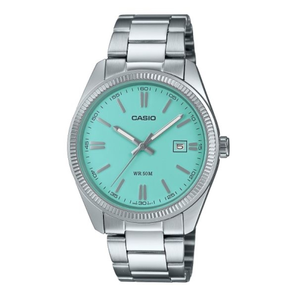 Casio MTP1302D-
2A2VT ‘Tiffany’ blue dial - vintage tin